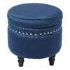 Providence Stanley Storage Ottoman, Navy Blue -Family Home Furn Store providence stanley storage ottoman navy blue