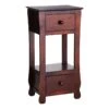 Providence Theodore 2-Drawer Thick Leg End Table, Brown 2 Providence Theodore 2-Drawer Thick Leg End Table, Brown -Family Home Furn Store providence theodore 2 drawer thick leg end table brown