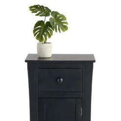 Providence Theodore Black 1-Drawer Cabinet End Table, 29" -Family Home Furn Store providence theodore black 1 drawer cabinet end table 29 3