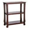 Providence Theodore Brown 3-Tier Thick Leg Bookshelf, 29" -Family Home Furn Store providence theodore brown 3 tier thick leg bookshelf 29