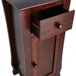 Providence Theodore Dark Brown 1-Drawer Cabinet End Table, 29" -Family Home Furn Store providence theodore dark brown 1 drawer cabinet end table 29 3