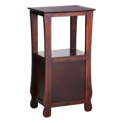 Providence Theodore Dark Brown 2-Drawer Thick Leg Accent Table, 29.5" -Family Home Furn Store providence theodore dark brown 2 drawer thick leg accent table 29.5 1