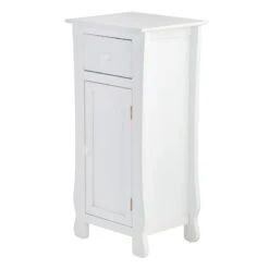 Providence Theodore White 1-Drawer Cabinet End Table, 29" -Family Home Furn Store providence theodore white 1 drawer cabinet end table 29 2
