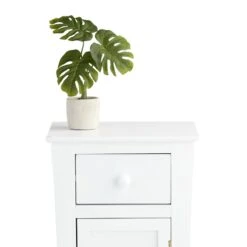 Providence Theodore White 1-Drawer Cabinet End Table, 29" -Family Home Furn Store providence theodore white 1 drawer cabinet end table 29 3