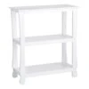 Providence Theodore White 3-Tier Thick Leg Bookshelf, 29" -Family Home Furn Store providence theodore white 3 tier thick leg bookshelf 29