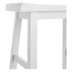 Providence White Saddle Backless Barstool, 29" -Family Home Furn Store providence white saddle backless barstool 29 2