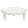 Providence White Wood Beaded Plant Stand, Medium -Family Home Furn Store providence white wood beaded plant stand medium