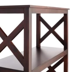 Providence Xavier 3-Tier Brown Bookshelf, 29" -Family Home Furn Store providence xavier 3 tier brown bookshelf 29 4