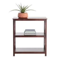 Providence Xavier 3-Tier Brown Bookshelf, 29" -Family Home Furn Store providence xavier 3 tier brown bookshelf 29 5