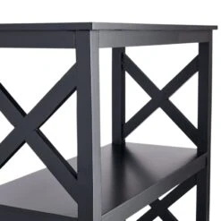 Providence Xavier Black 3-Tier Bookshelf, 29" -Family Home Furn Store providence xavier black 3 tier bookshelf 29 4