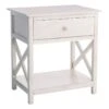 Providence Xavier White 1-Drawer Table -Family Home Furn Store providence xavier white 1 drawer table