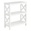 Providence Xavier White 3-Tier Bookshelf, 29" -Family Home Furn Store providence xavier white 3 tier bookshelf 29