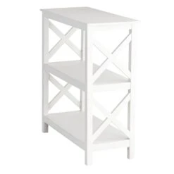 Providence Xavier White 3-Tier Bookshelf, 29" -Family Home Furn Store providence xavier white 3 tier bookshelf 29 2