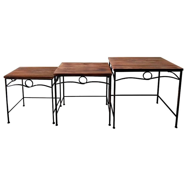 Rectangle Wood Top With Metal Leg Table, Small 3 Rectangle Wood Top With Metal Leg Table, Small