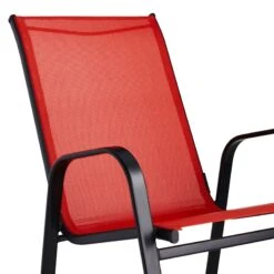 Red Sling Patio Rocking Chair -Family Home Furn Store red sling patio rocking chair 2