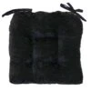 Reese Chenille Black Chair Pad -Family Home Furn Store reese chenille black chair pad