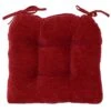 Reese Chenille Red Chair Pad -Family Home Furn Store reese chenille red chair pad
