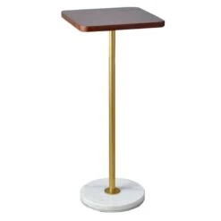 Remy Wood & Marble Drink Table