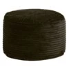 Ridgecrest Charcoal Grey Plush Pouf, 20" -Family Home Furn Store ridgecrest charcoal grey plush pouf 20