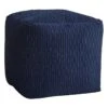 Ripple Pouf, Navy -Family Home Furn Store ripple pouf navy