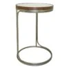 Round Clear-Top Metal C-Table, Small 2 Round Clear-Top Metal C-Table, Small -Family Home Furn Store round clear top metal c table small