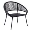 Round Wicker Outdoor Lounge Chair, Black -Family Home Furn Store round wicker outdoor lounge chair black