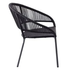 Round Wicker Outdoor Lounge Chair, Black 9 Round Wicker Outdoor Lounge Chair, Black -Family Home Furn Store round wicker outdoor lounge chair black 2