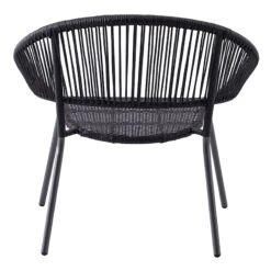 Round Wicker Outdoor Lounge Chair, Black 10 Round Wicker Outdoor Lounge Chair, Black -Family Home Furn Store round wicker outdoor lounge chair black 3