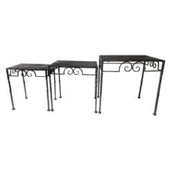 Rustic Rectangle Wood Top Table With Twist Leg, Large