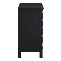 Sadie 2-Drawer Geometric Cabinet, Black -Family Home Furn Store sadie 2 drawer geometric cabinet black 3