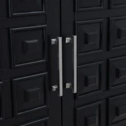 Sadie 2-Drawer Geometric Cabinet, Black -Family Home Furn Store sadie 2 drawer geometric cabinet black 4