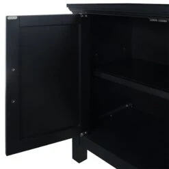 Sadie 2-Drawer Geometric Cabinet, Black -Family Home Furn Store sadie 2 drawer geometric cabinet black 5