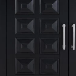 Sadie 2-Drawer Geometric Cabinet, Black -Family Home Furn Store sadie 2 drawer geometric cabinet black 6