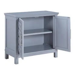 Sadie 2-Drawer Geometric Cabinet, Grey -Family Home Furn Store sadie 2 drawer geometric cabinet grey 2
