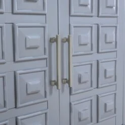 Sadie 2-Drawer Geometric Cabinet, Grey -Family Home Furn Store sadie 2 drawer geometric cabinet grey 5