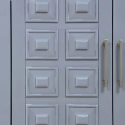 Sadie 2-Drawer Geometric Cabinet, Grey -Family Home Furn Store sadie 2 drawer geometric cabinet grey 6