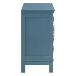 Sadie 2-Drawer Geometric Cabinet, Turquoise -Family Home Furn Store sadie 2 drawer geometric cabinet turquoise 3