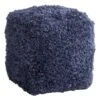 Sammy Shag Pouf, Navy -Family Home Furn Store sammy shag pouf navy