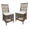 Set Of 2 Honeybloom Cade Brown Rattan Box Chair -Family Home Furn Store set of 2 honeybloom cade brown rattan box chair