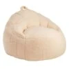 Sherpa Laid Back Lounger, Cream -Family Home Furn Store sherpa laid back lounger cream