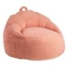 Sherpa Lounger, Peach Beige -Family Home Furn Store sherpa lounger peach beige