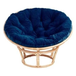 Sherpa Papasan, Navy Blue -Family Home Furn Store sherpa papasan navy blue 1
