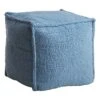 Sherpa Pouf, Blue -Family Home Furn Store sherpa pouf blue
