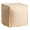 Sherpa Pouf, Cream -Family Home Furn Store sherpa pouf cream