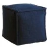 Sherpa Pouf, Navy Blue -Family Home Furn Store sherpa pouf navy blue
