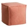 Sherpa Pouf, Peach -Family Home Furn Store sherpa pouf peach