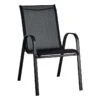 Stackable Black Sling Patio Chair -Family Home Furn Store stackable black sling patio chair