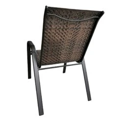 Stackable Brown Outdoor Woven Wicker Chair -Family Home Furn Store stackable brown outdoor woven wicker chair 2