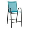 Stackable Teal Sling Patio Barstool 1 Stackable Teal Sling Patio Barstool -Family Home Furn Store stackable teal sling patio barstool