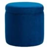 Stuart Round Storage Ottoman, Navy Blue 1 Stuart Round Storage Ottoman, Navy Blue -Family Home Furn Store stuart round storage ottoman navy blue